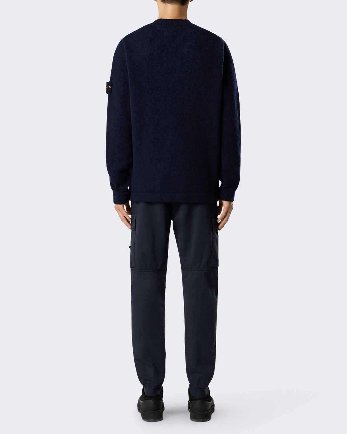 Stone Island Men's Logo patch Sweater Blue