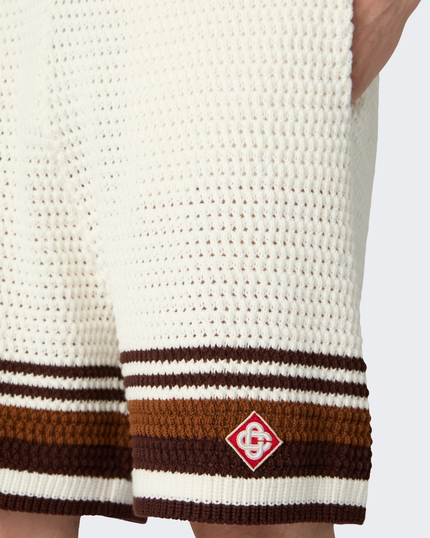 Heren Crochet Shorts Wit