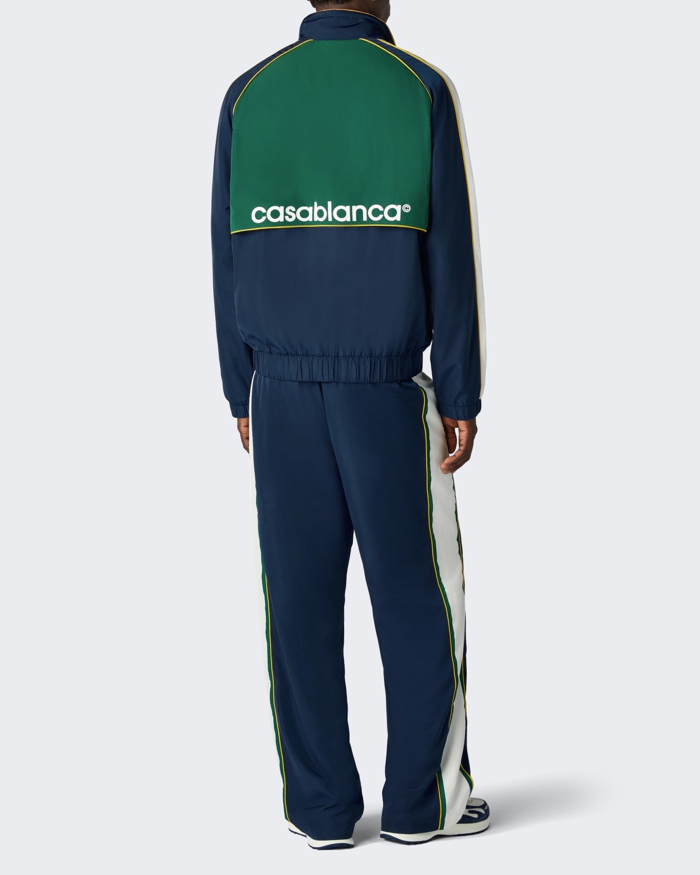 Heren Cc Applique Colourblock Windbreaker Jacket Wit