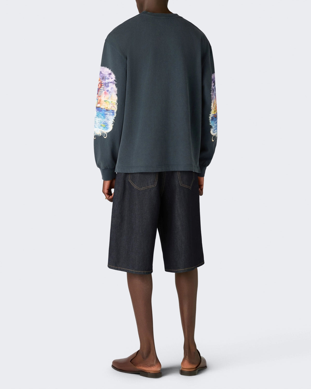 Men's Eveil Ancestral Washed Long Sleeve Tee Eveil Ancestral Blue