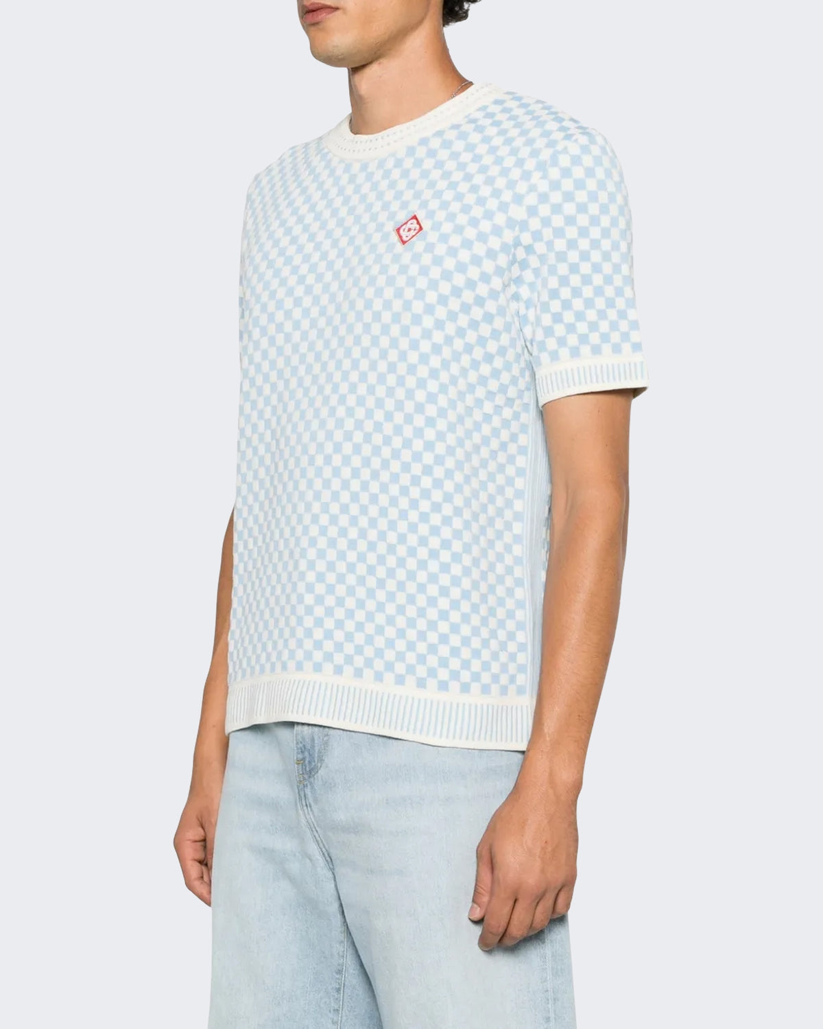 Men's Check Tee Blue