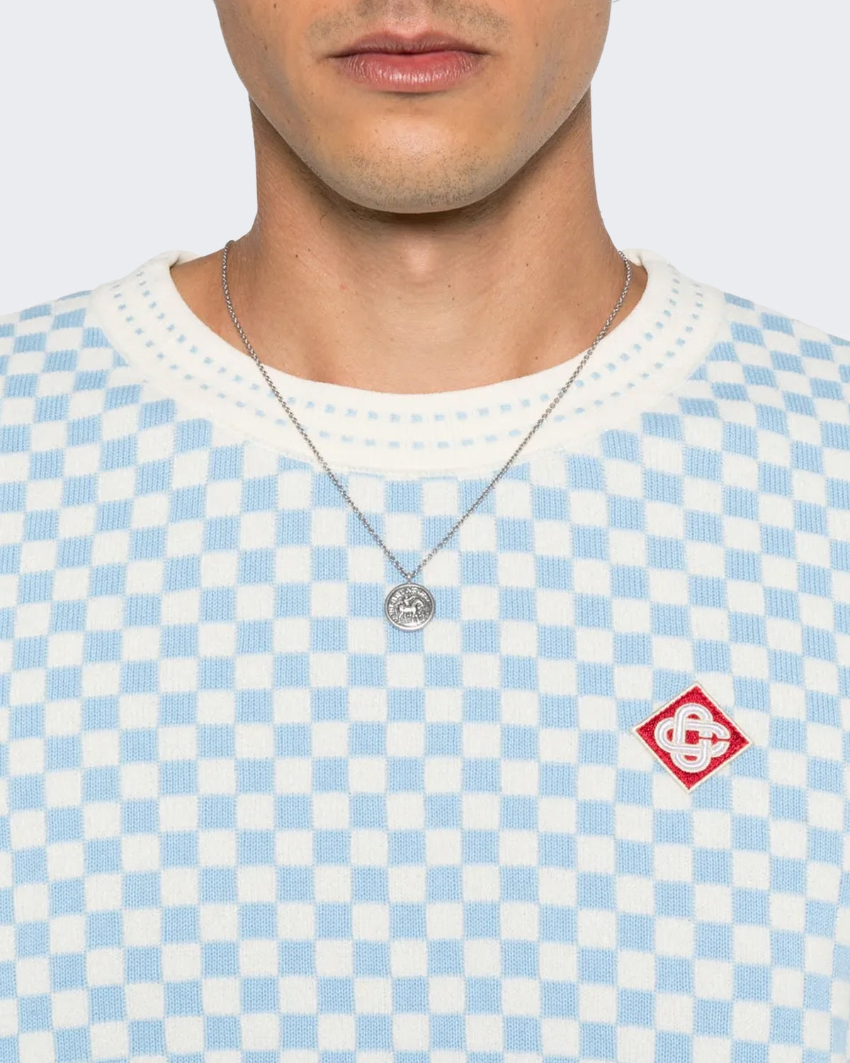 Men's Check Tee Blue