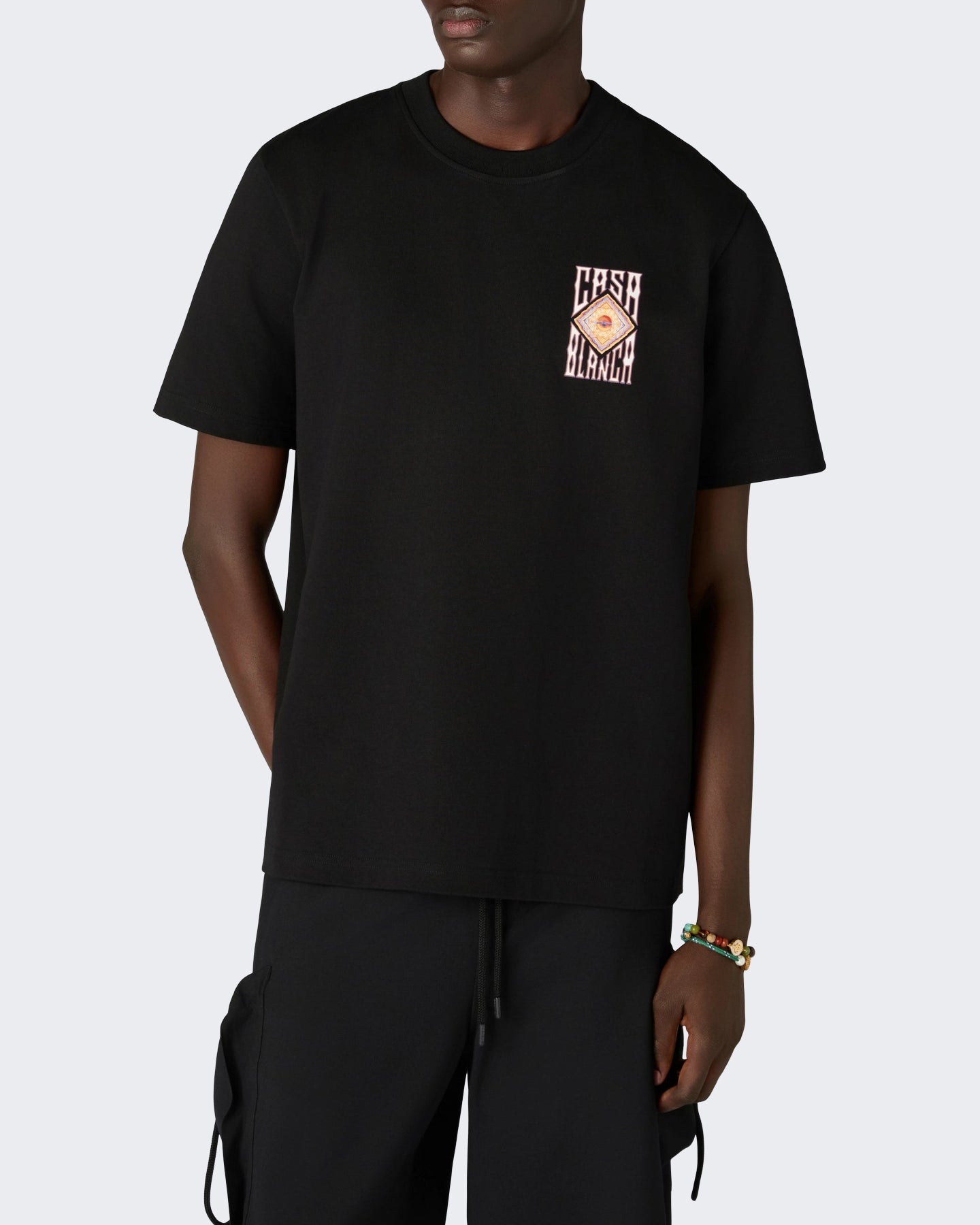 Heren Hermons Mirage Printed Classic T-Shirt Hermons Mirage Zwart