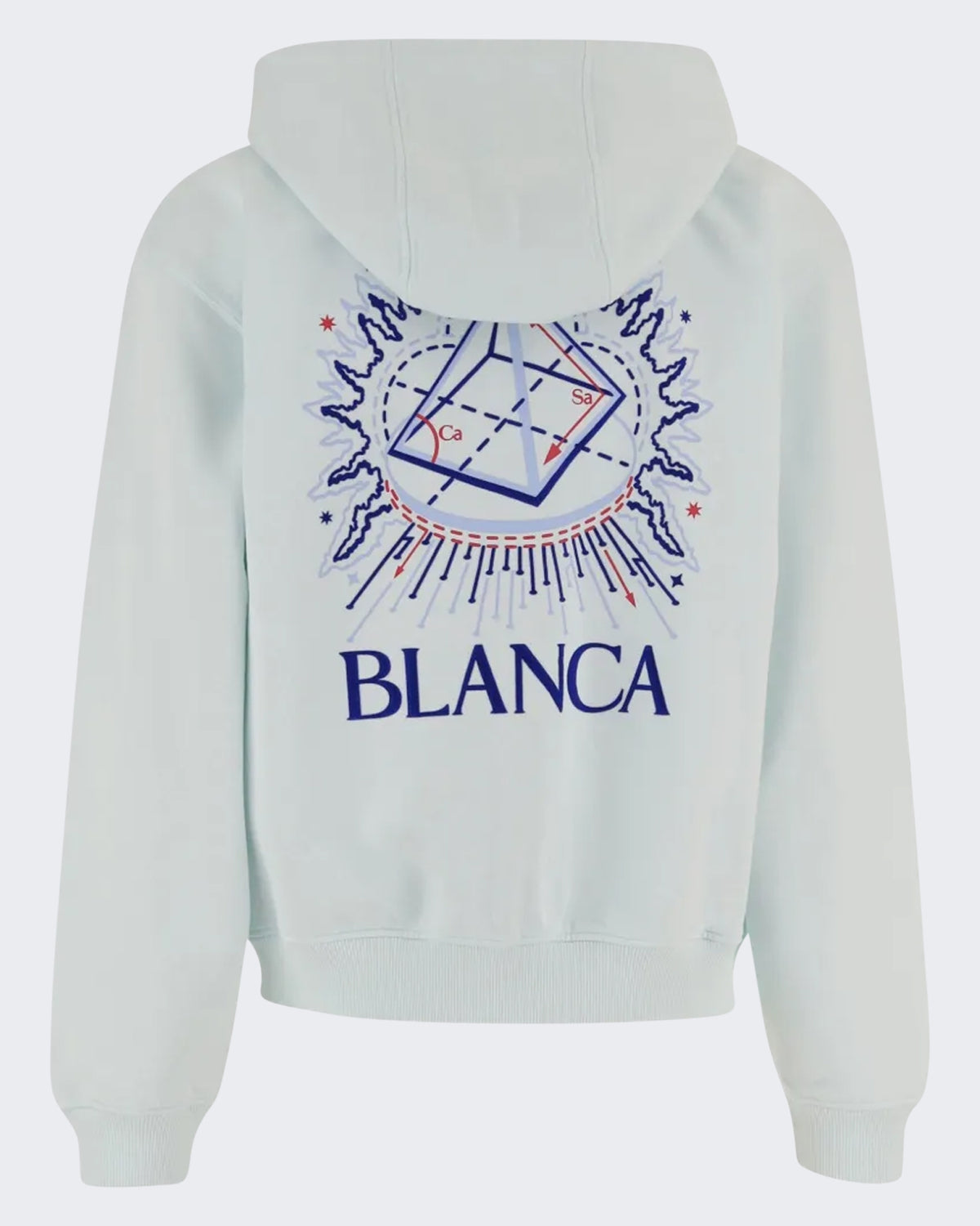 Men's Celestial Pyramid Flock Printed Classic Zip Up Hoodie Celestial Pyramid Blue