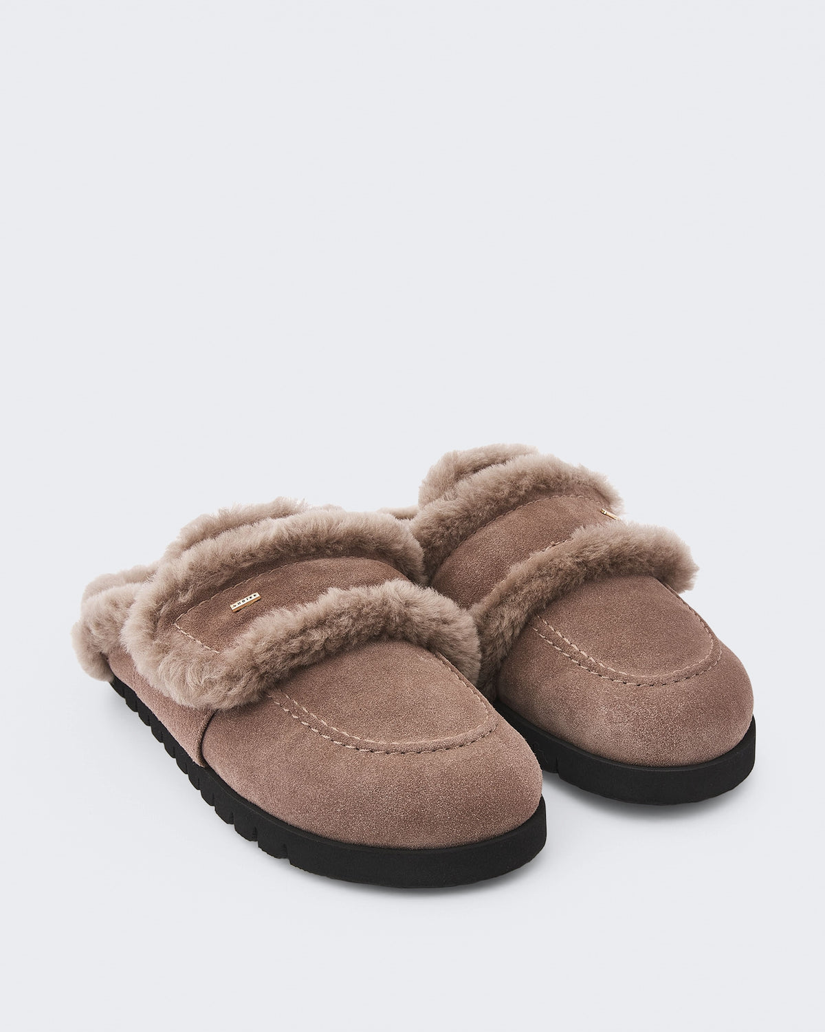 Women's Teddy Furry sneaker met bont Grey