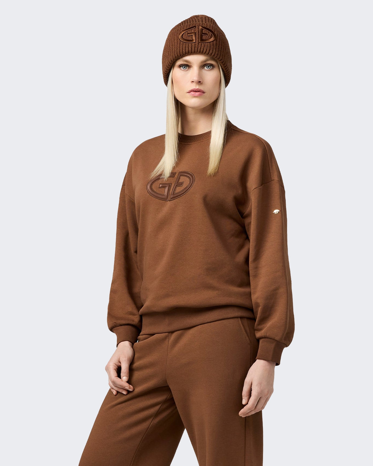 Women's Tova sweater met ronde hals Brown