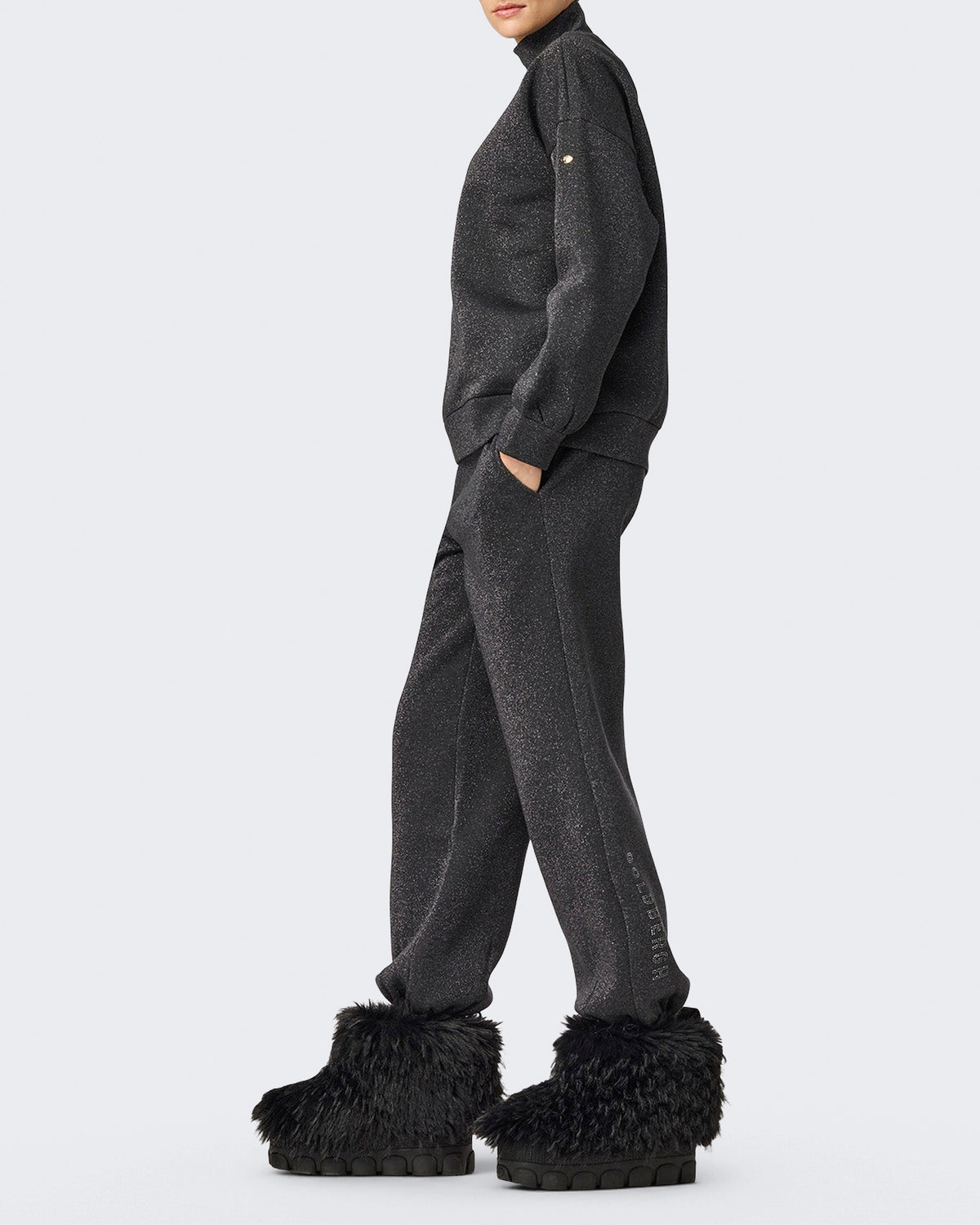 Women's Sweater met col Black