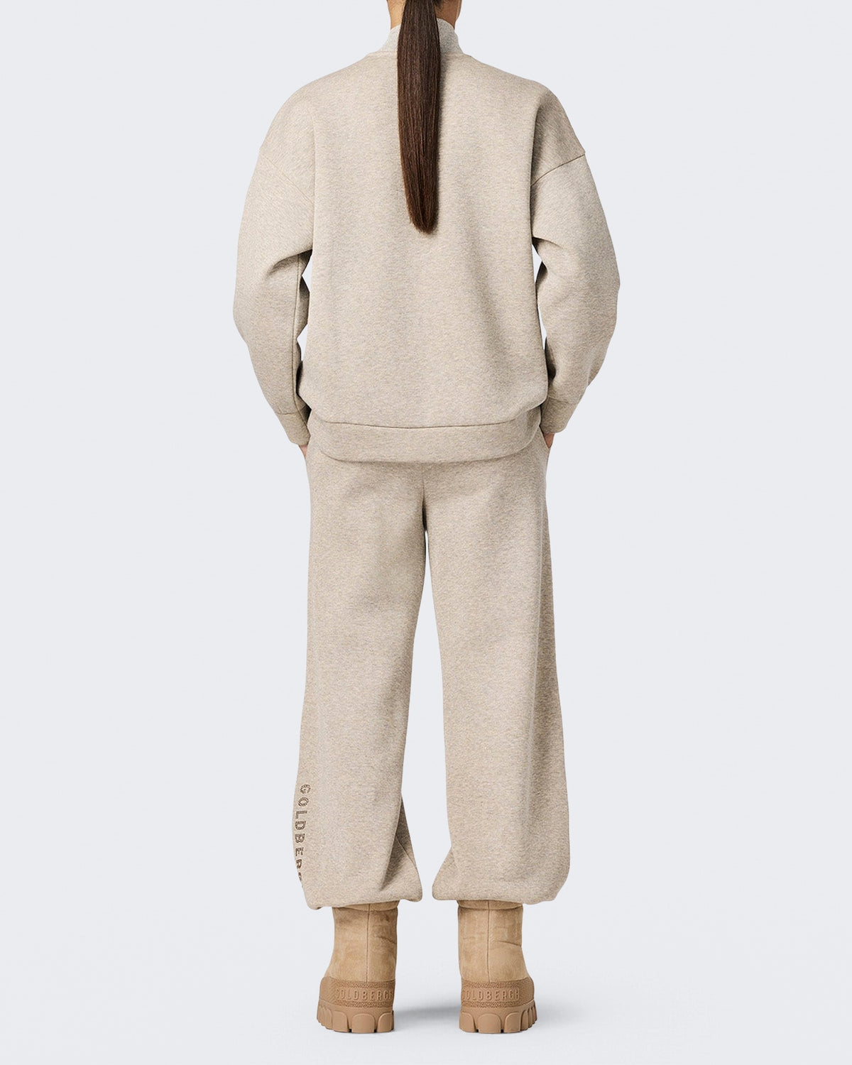 Women's Sweater met col lurex melange Silver