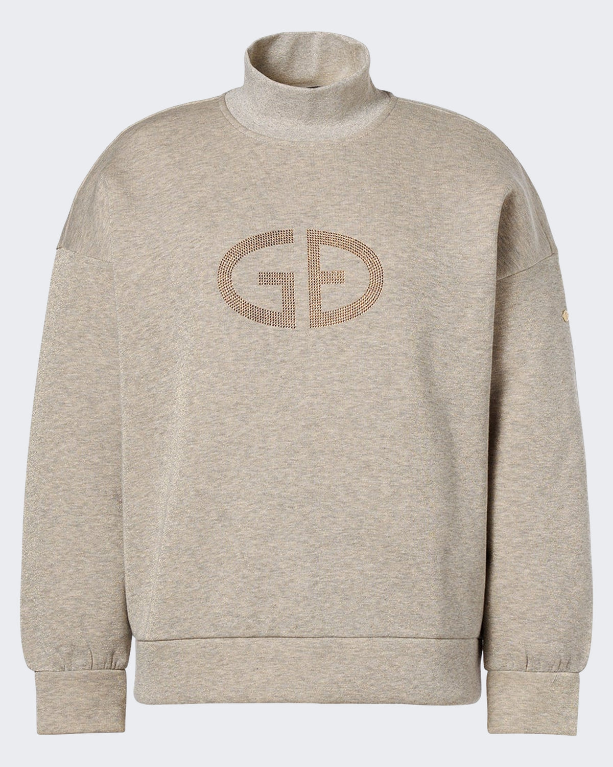 Women's Sweater met col lurex melange Silver