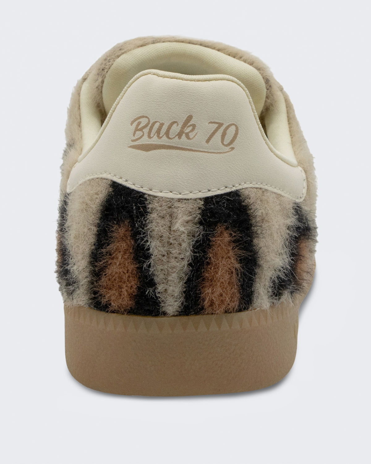 Women's Mohair sneaker met leopard print Kameel/Boter
