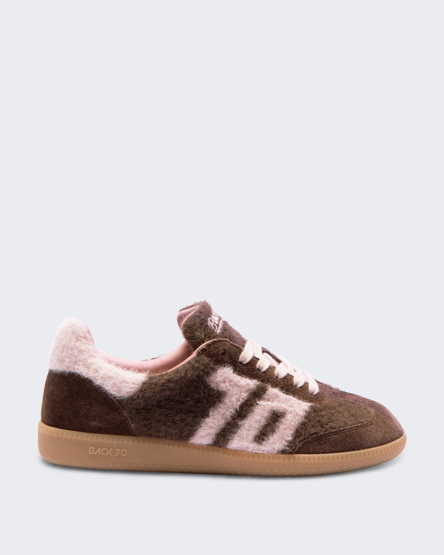 Dames Mohair sneaker met textuur Roze
