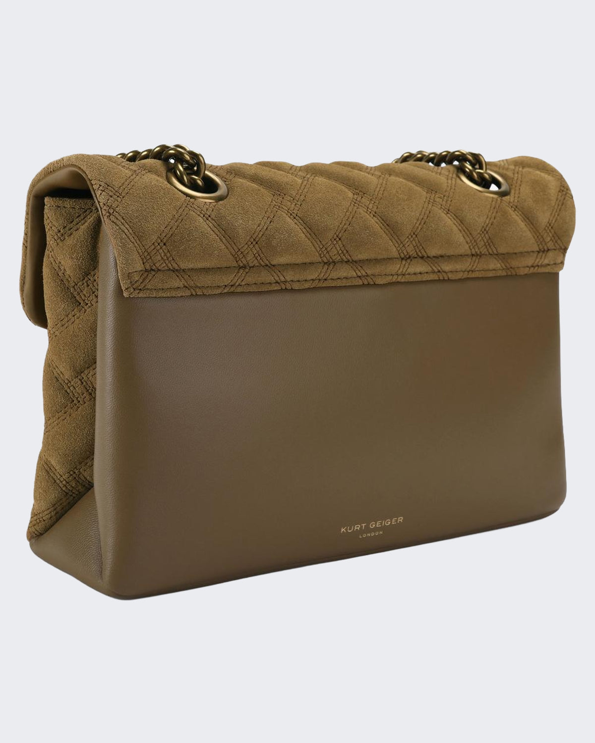 Women's 690-Leather Kensington Bag-Beige-Suede/Leather 33