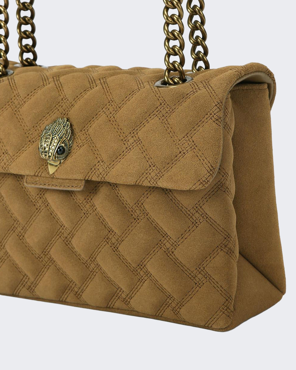 Women's 690-Leather Kensington Bag-Beige-Suede/Leather 33