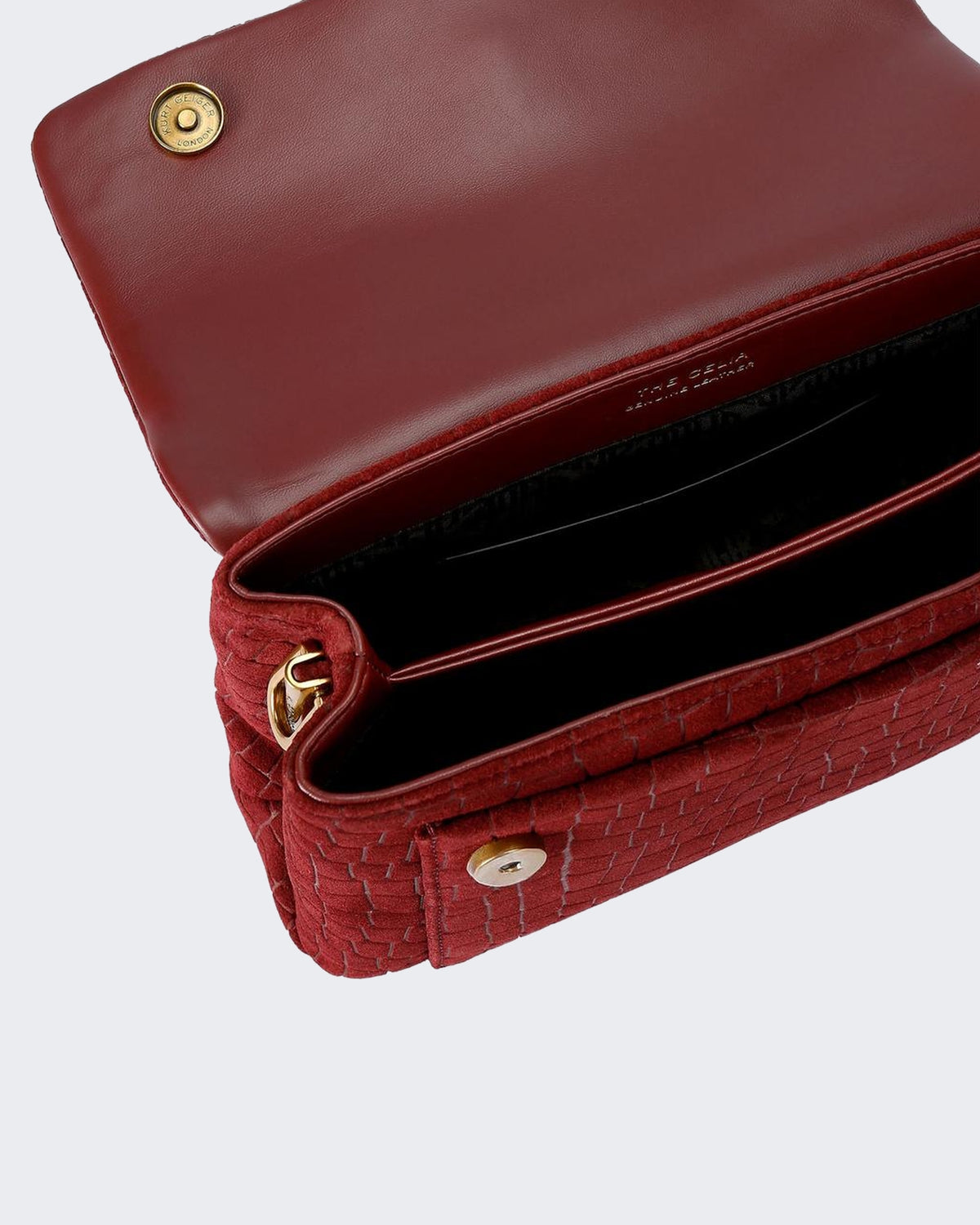 Women's 690-Celia Shoulder Bag-Red-Suede/Croc Print 54