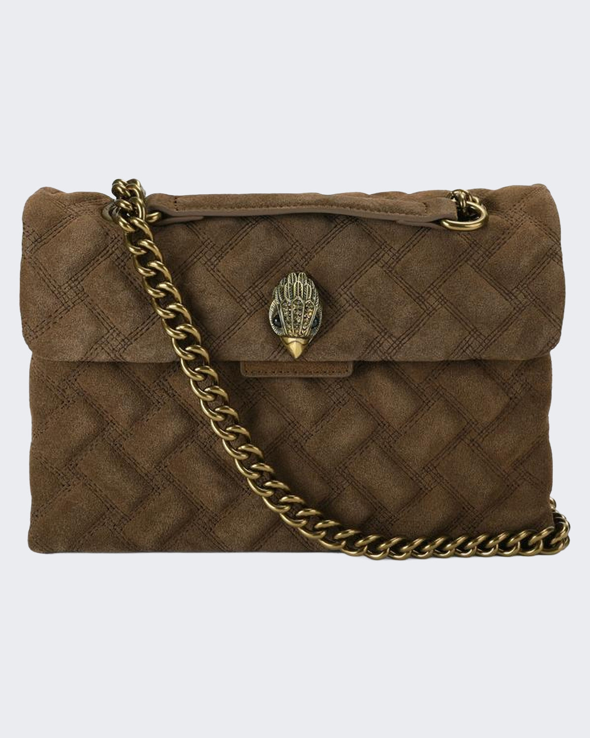 Women's 690-Leather Kensington Bag-Brown-Suede/Leather Brown