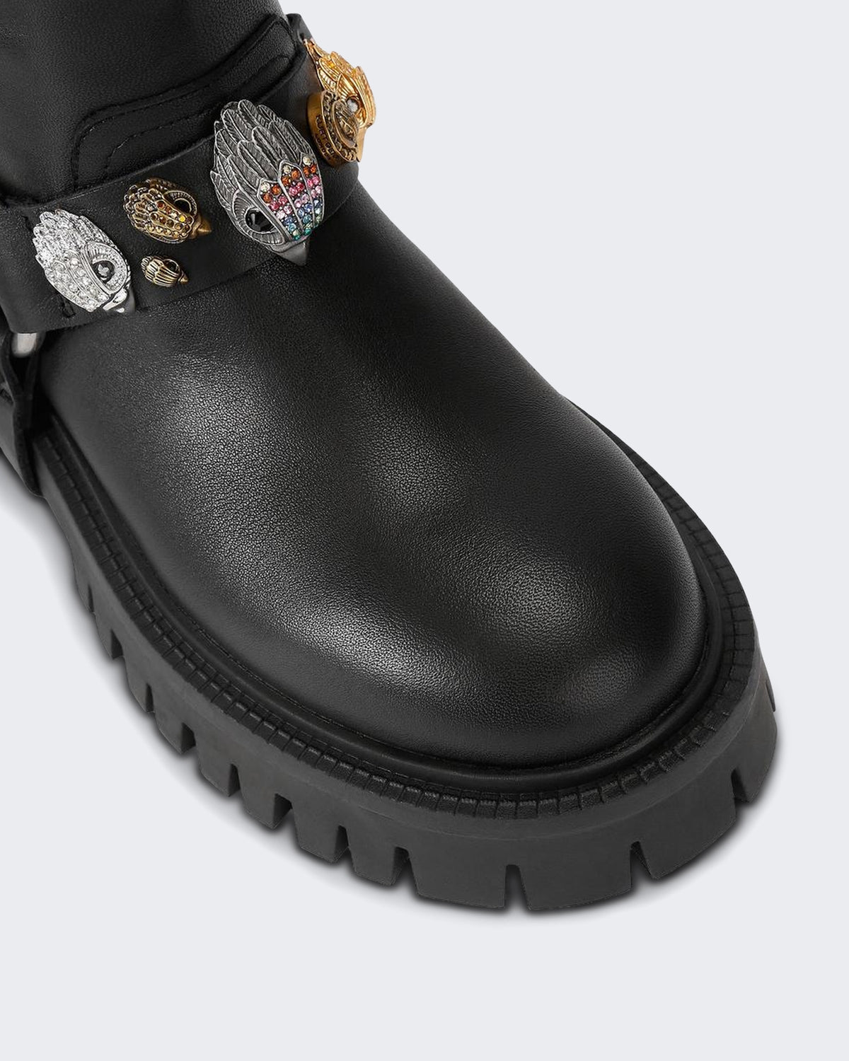 Women's 225-Eagles Harness Biker-Black-Leather Black