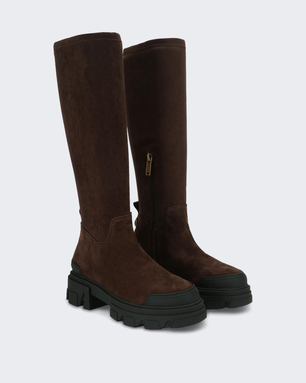 Women's 225-Stomp Sock Knee-Dark Brown-Suede/Other Brown