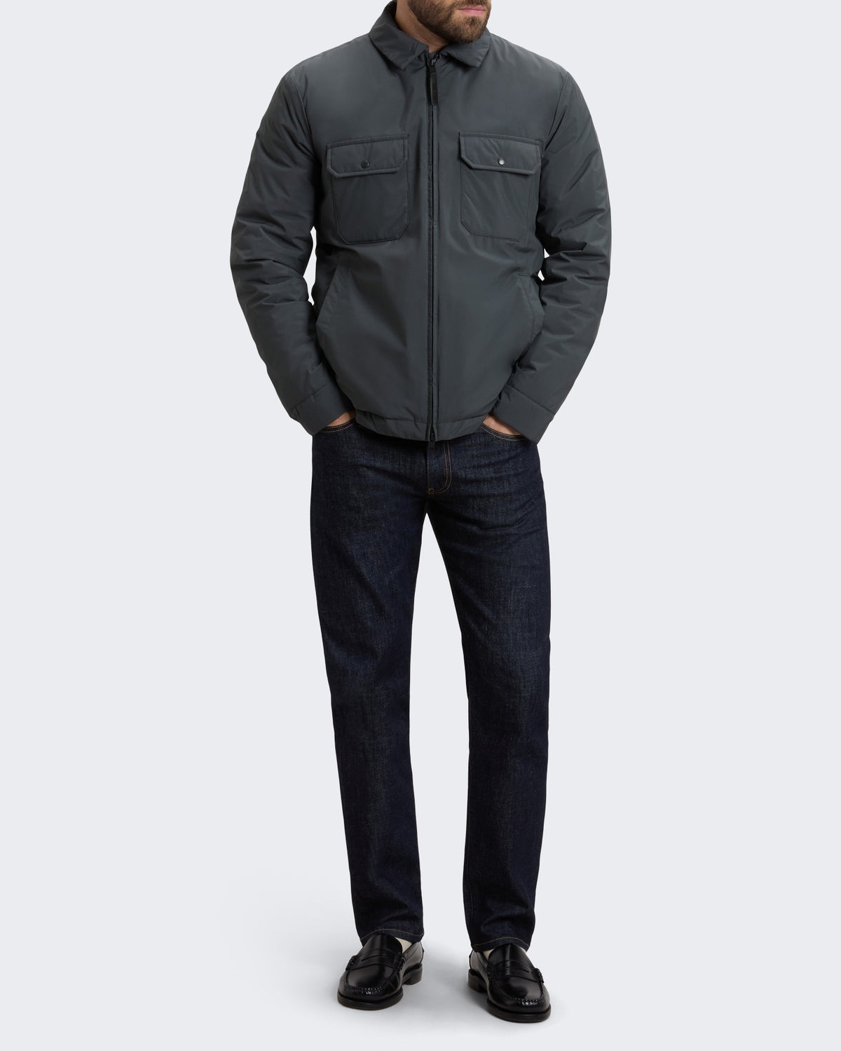 Men's Cloud overshirt met opzakken Grey