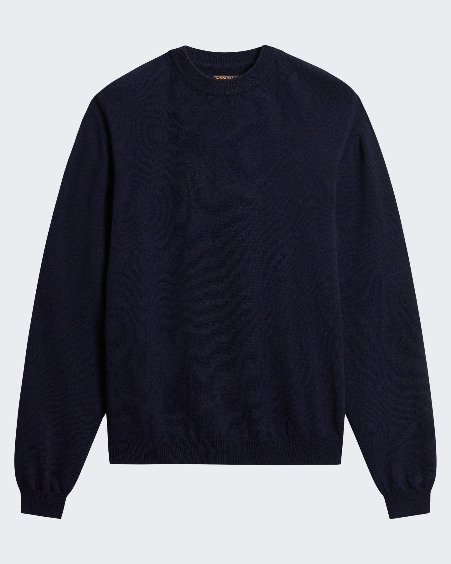 Heren Lamswollen sweater met ronde hals Blauw
