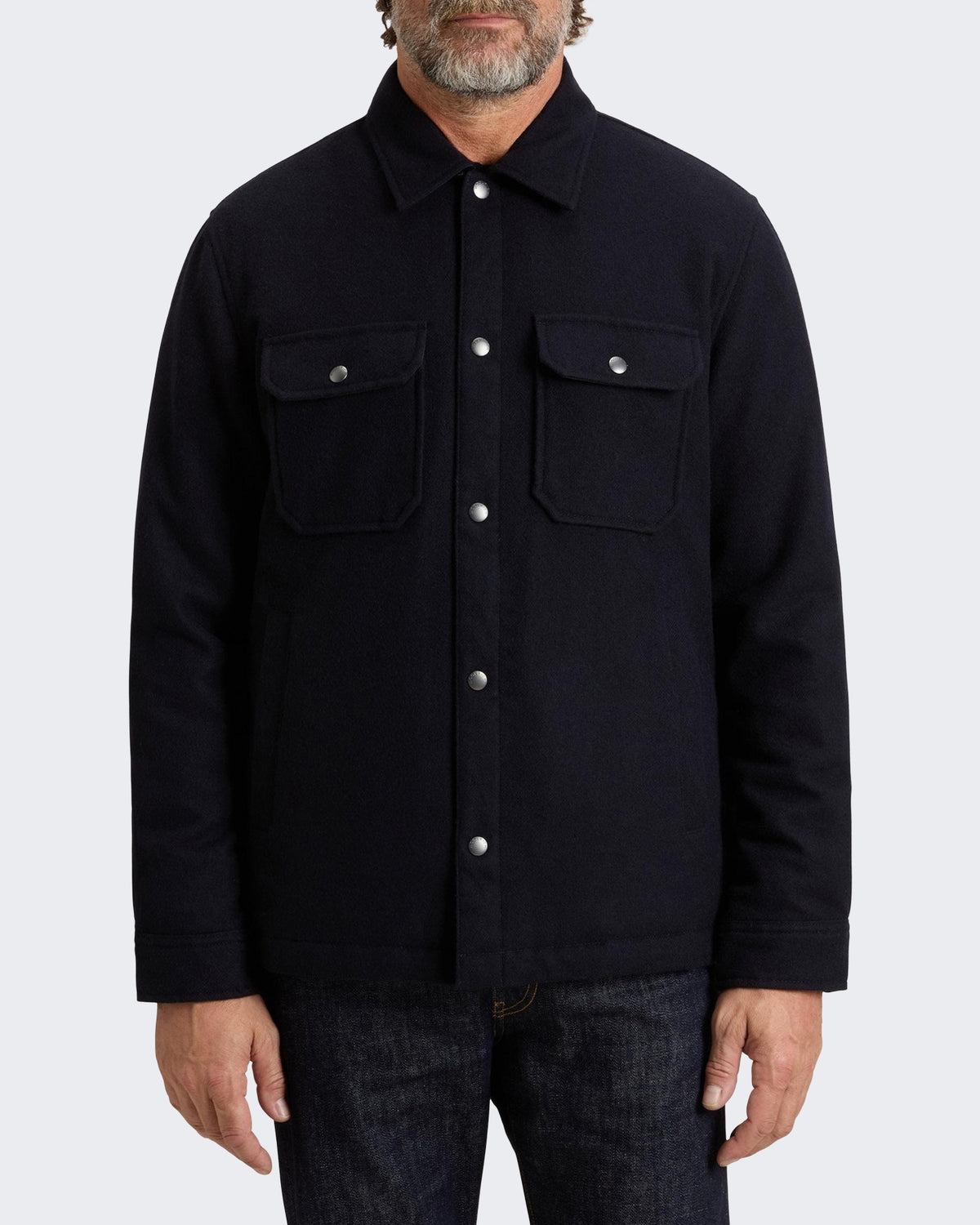 Heren Wool Alaskan shirt jacket Blauw