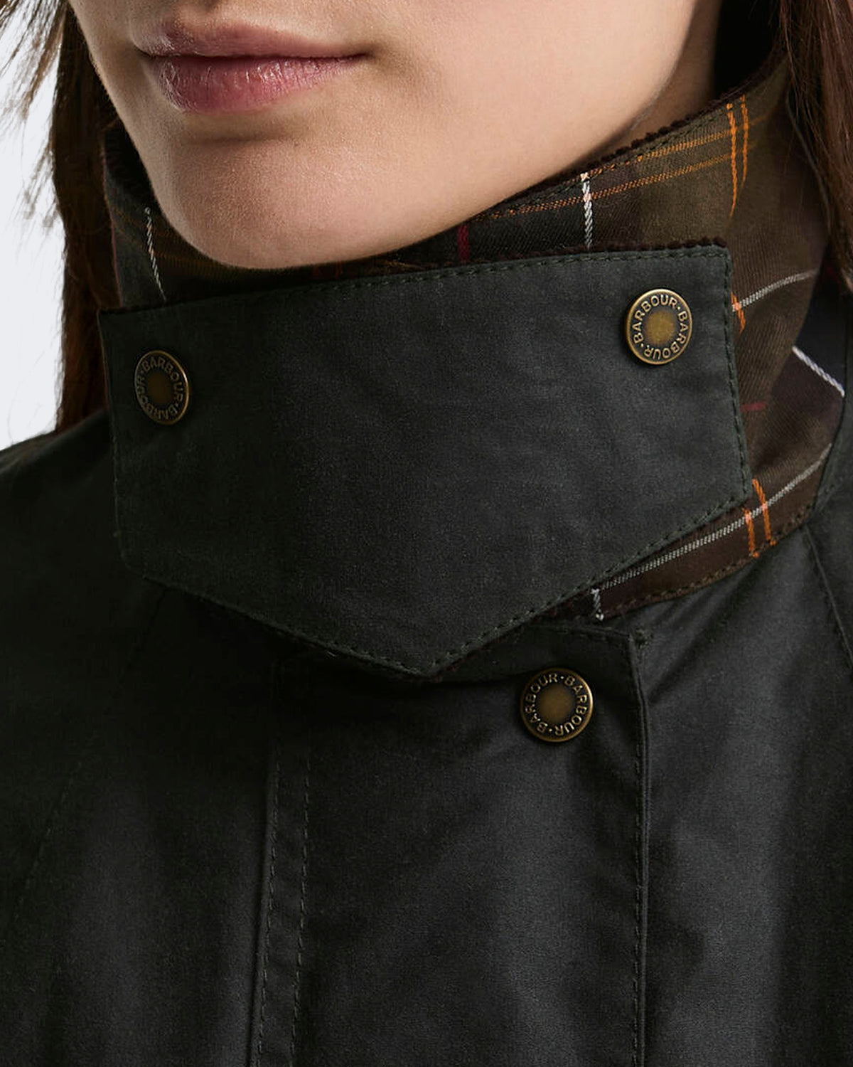 Dames Modern Border waxjas Groen