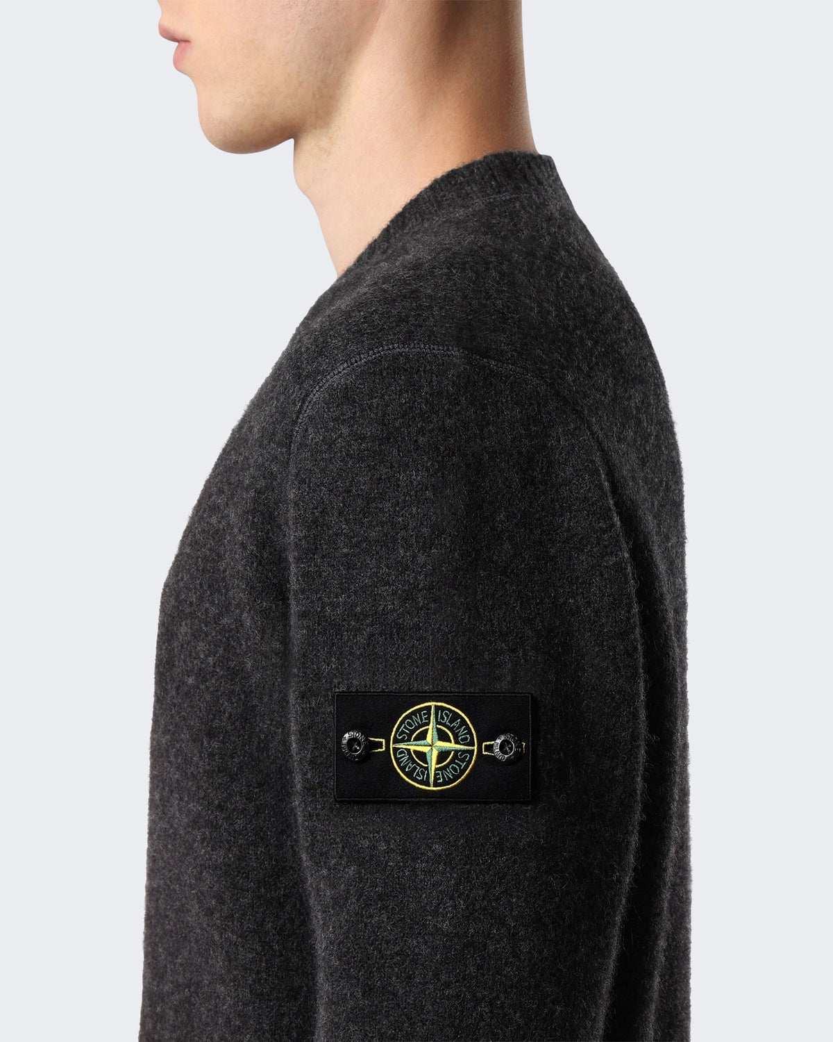 Men's Crew Neck-Lead Grey-V0m62 Grey
