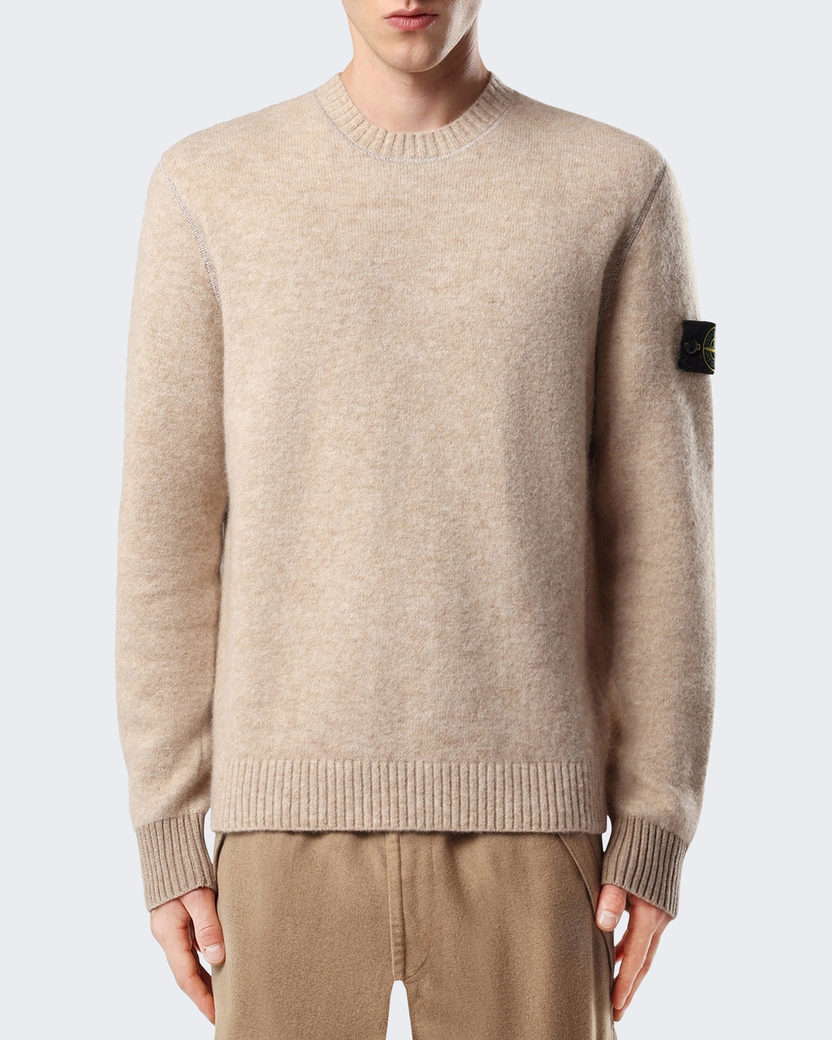 Men's Sweater met ronde hals Beige