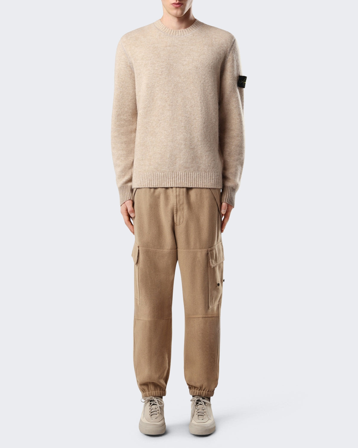 Men's Sweater met ronde hals Beige