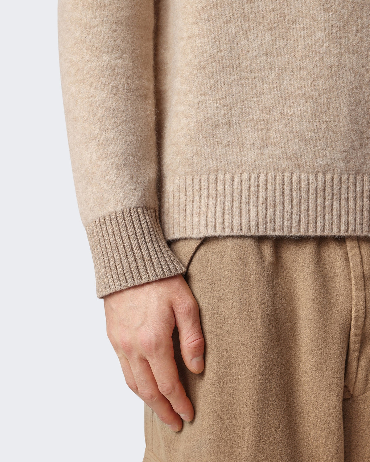 Men's Sweater met ronde hals Beige