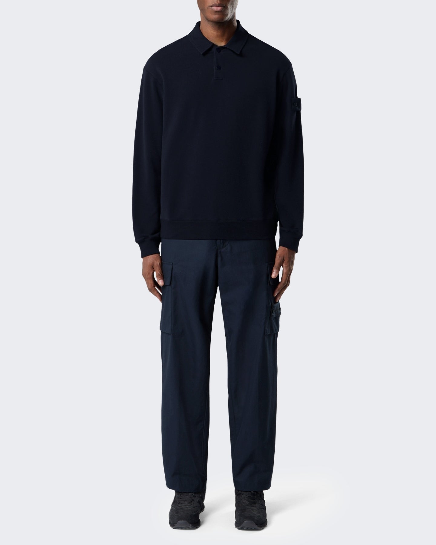 Heren Polo met lange mouwen Blauw