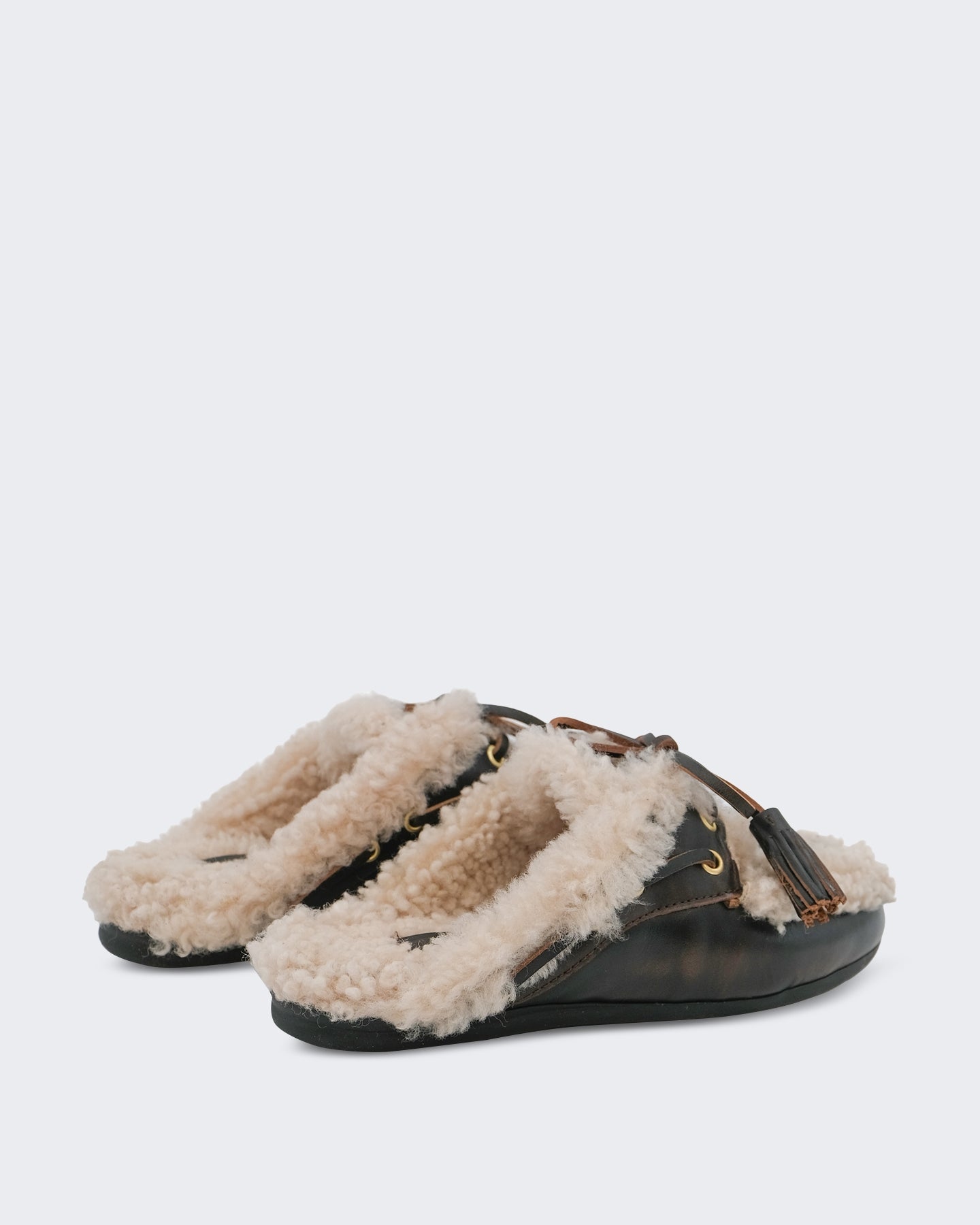 Dames Slipper met gouden accenten Beige