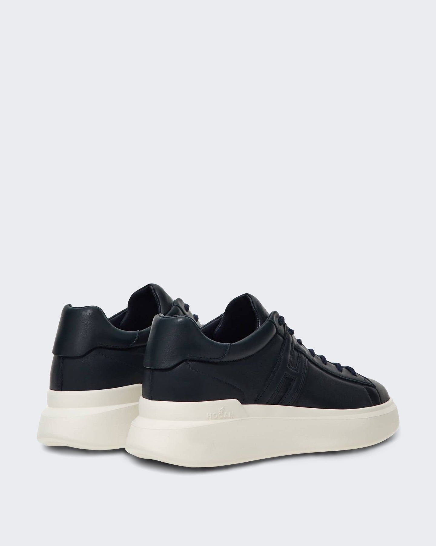 Heren Veterschoenen sneaker met H-profiel Nachtblauw