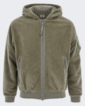 Men's Hoodie met open kraag Steengrijs