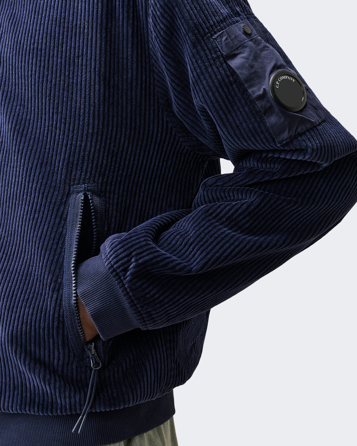 Men's Hoodie met open kraag Blue