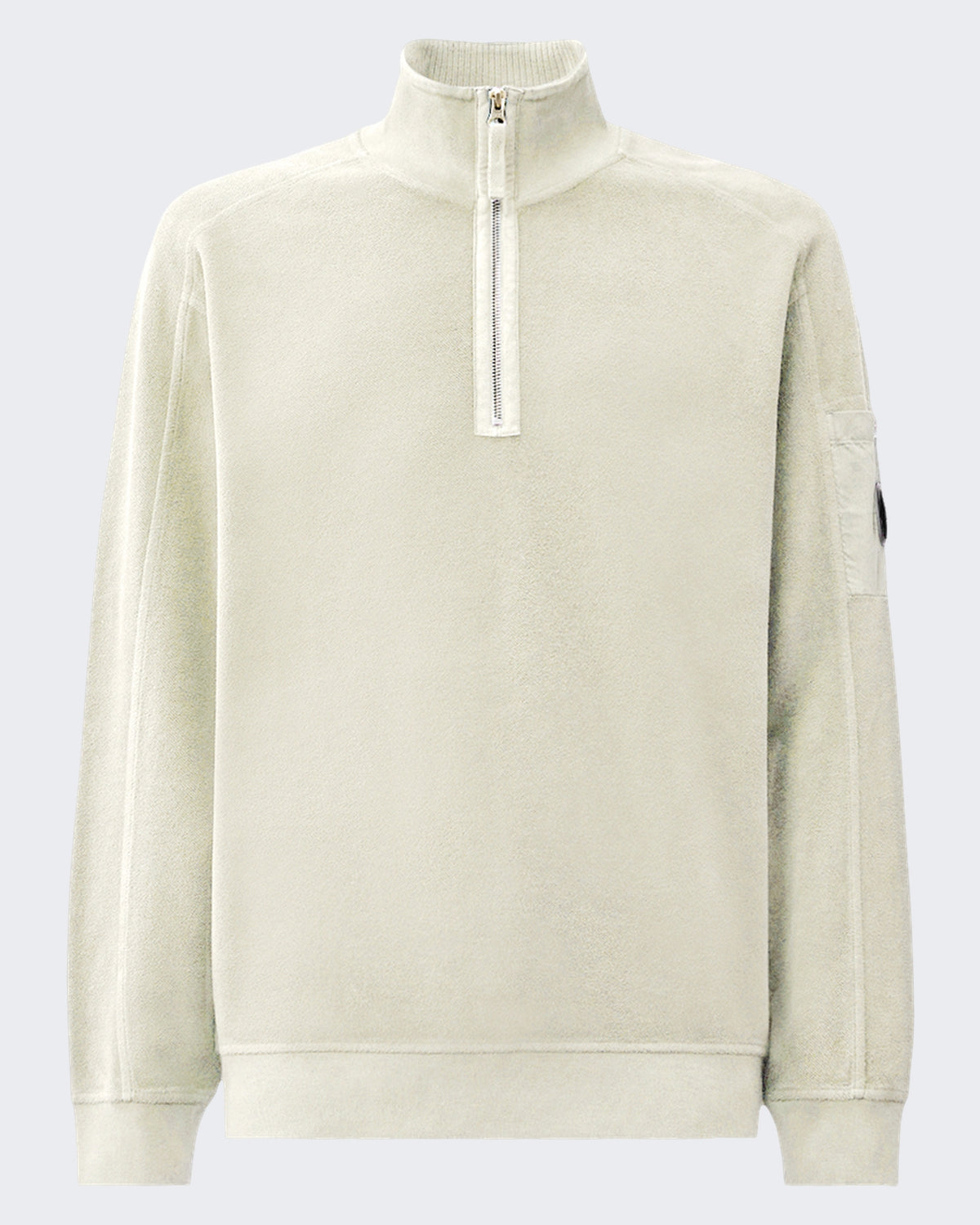 Men's Sweatshirt met polokraag Silver