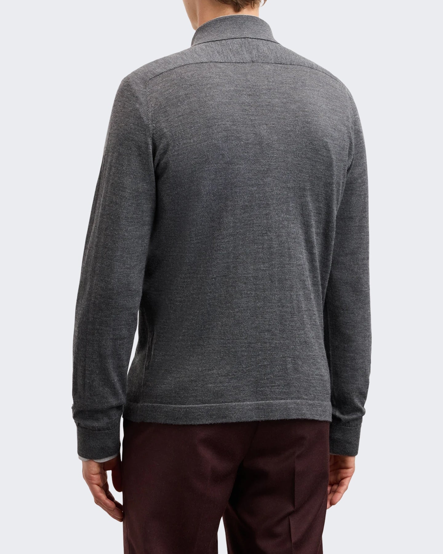 Men's Fijngebreid knitwear Jumper in Grey