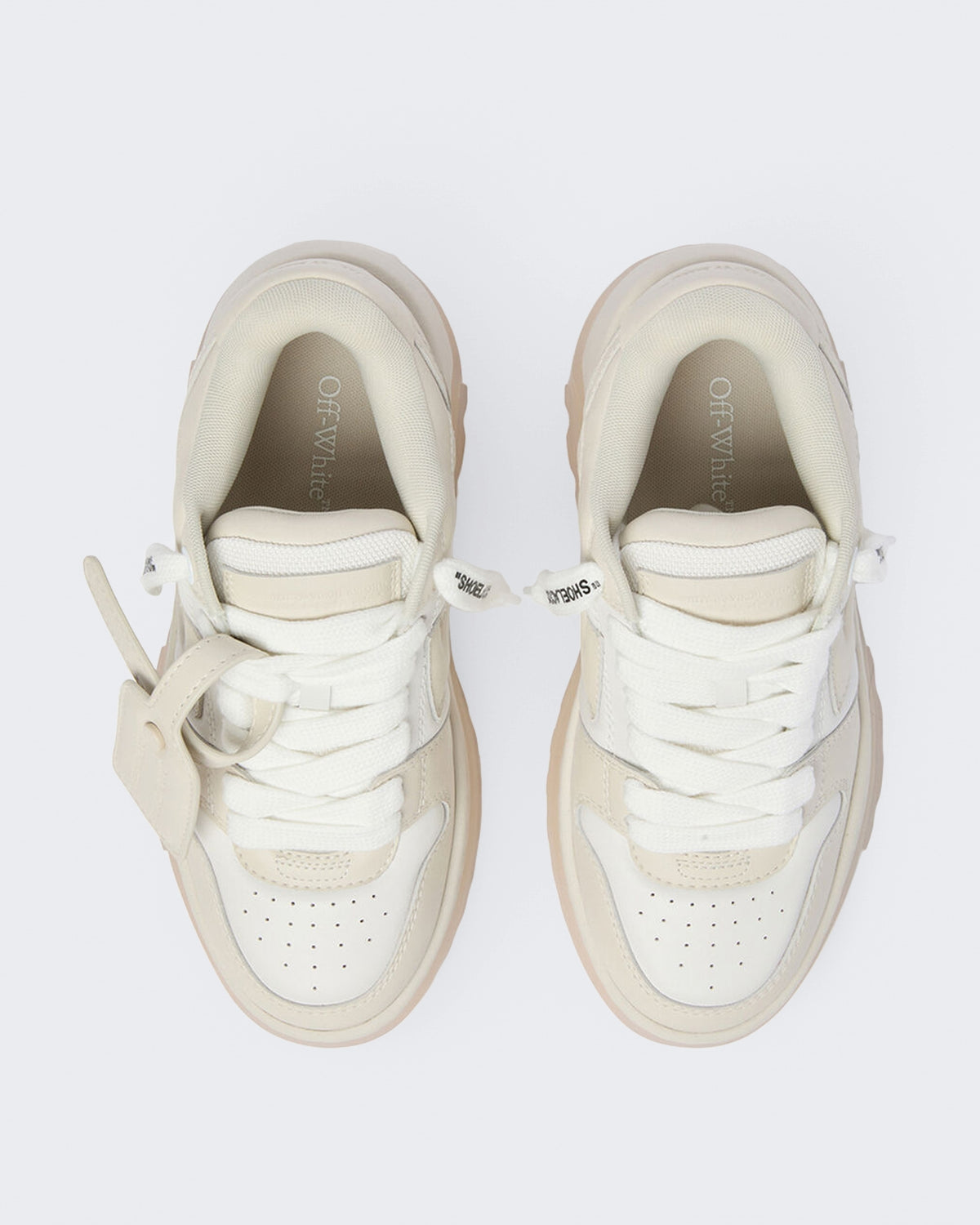 Women's Chunky Varsity sneaker in White en beige