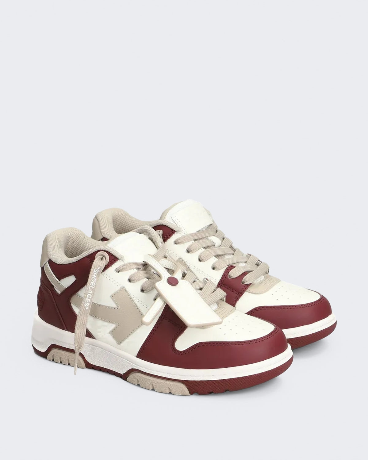 Women's Out Of Office sneaker bordeauxrood met beige Off White