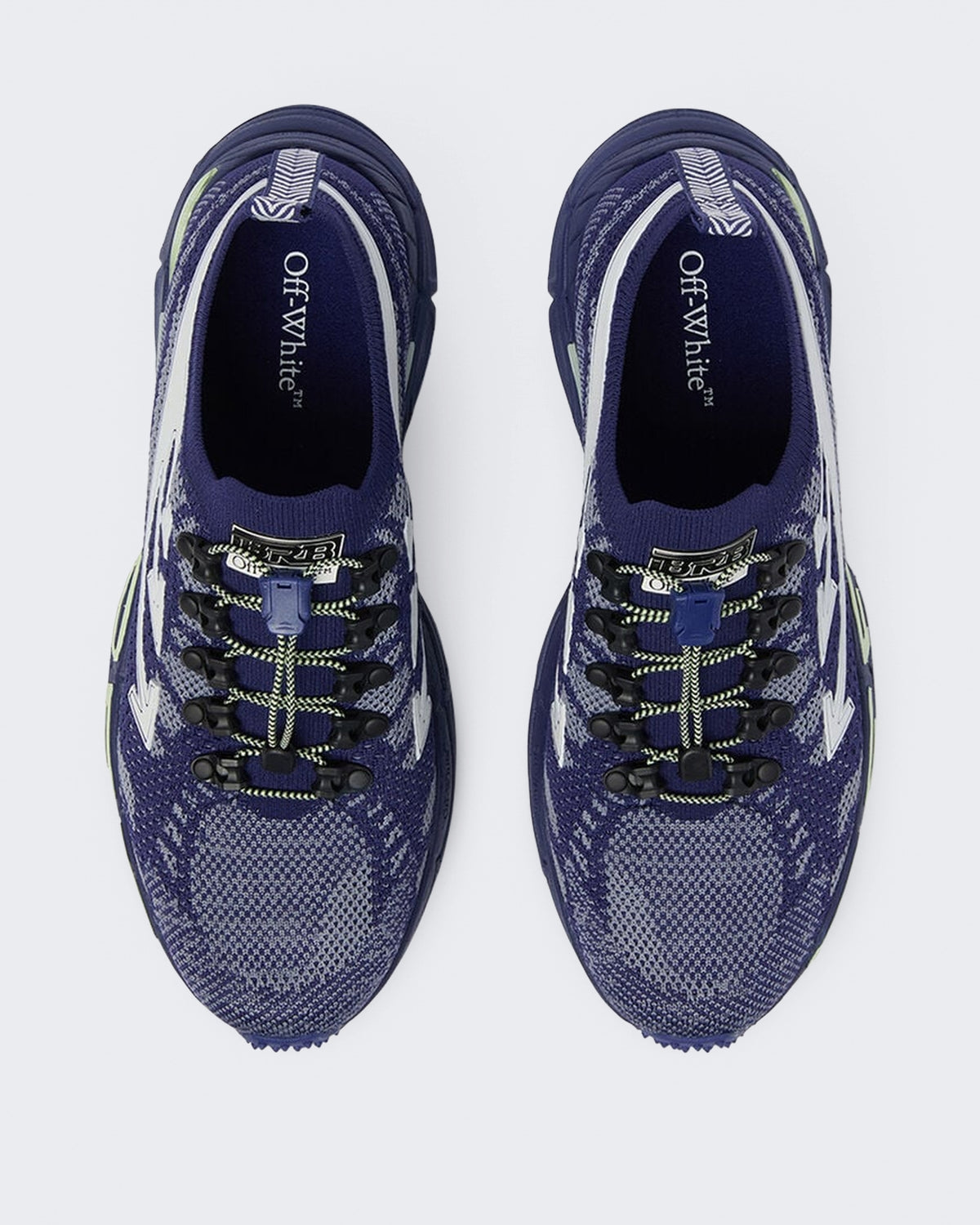 Men's Gebreide sneaker in Blue en White
