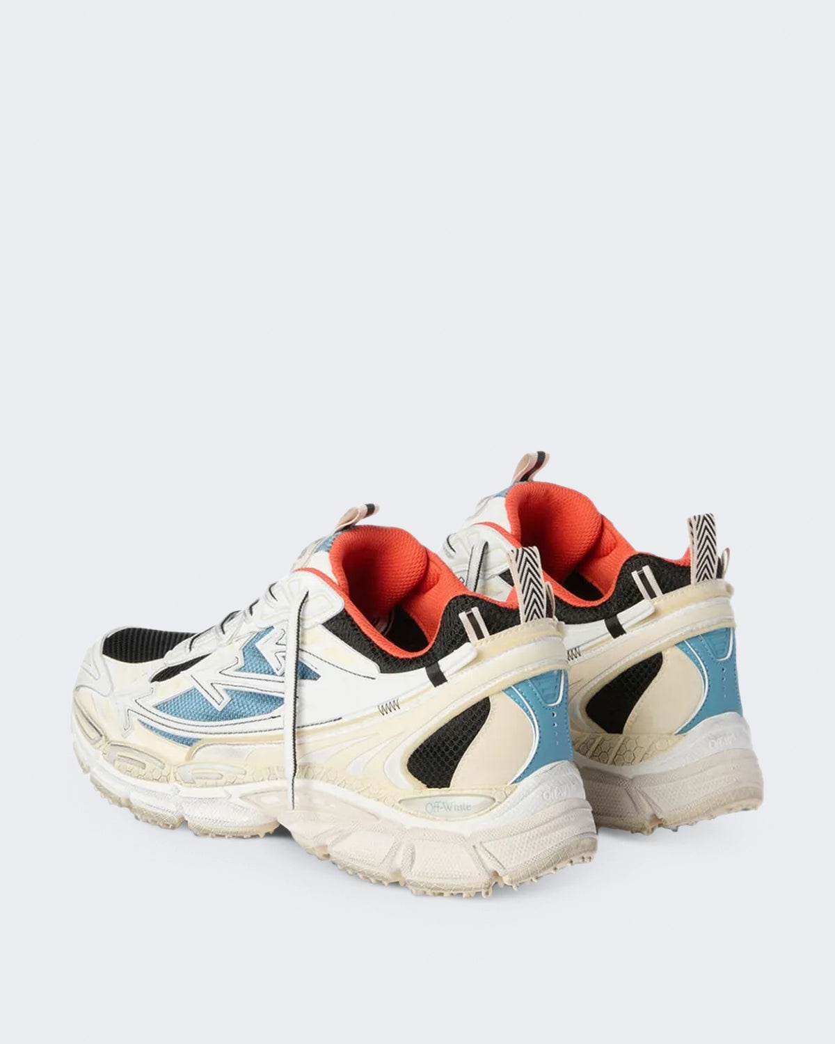 Men's Be Right Back Worn Out sneaker neonblauw met White