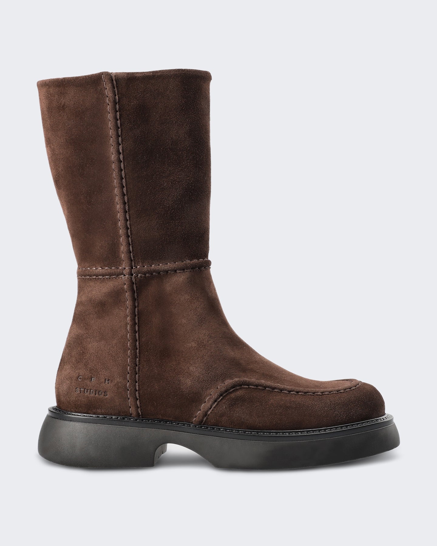 Dames Suède schoen met Bruin afwerking