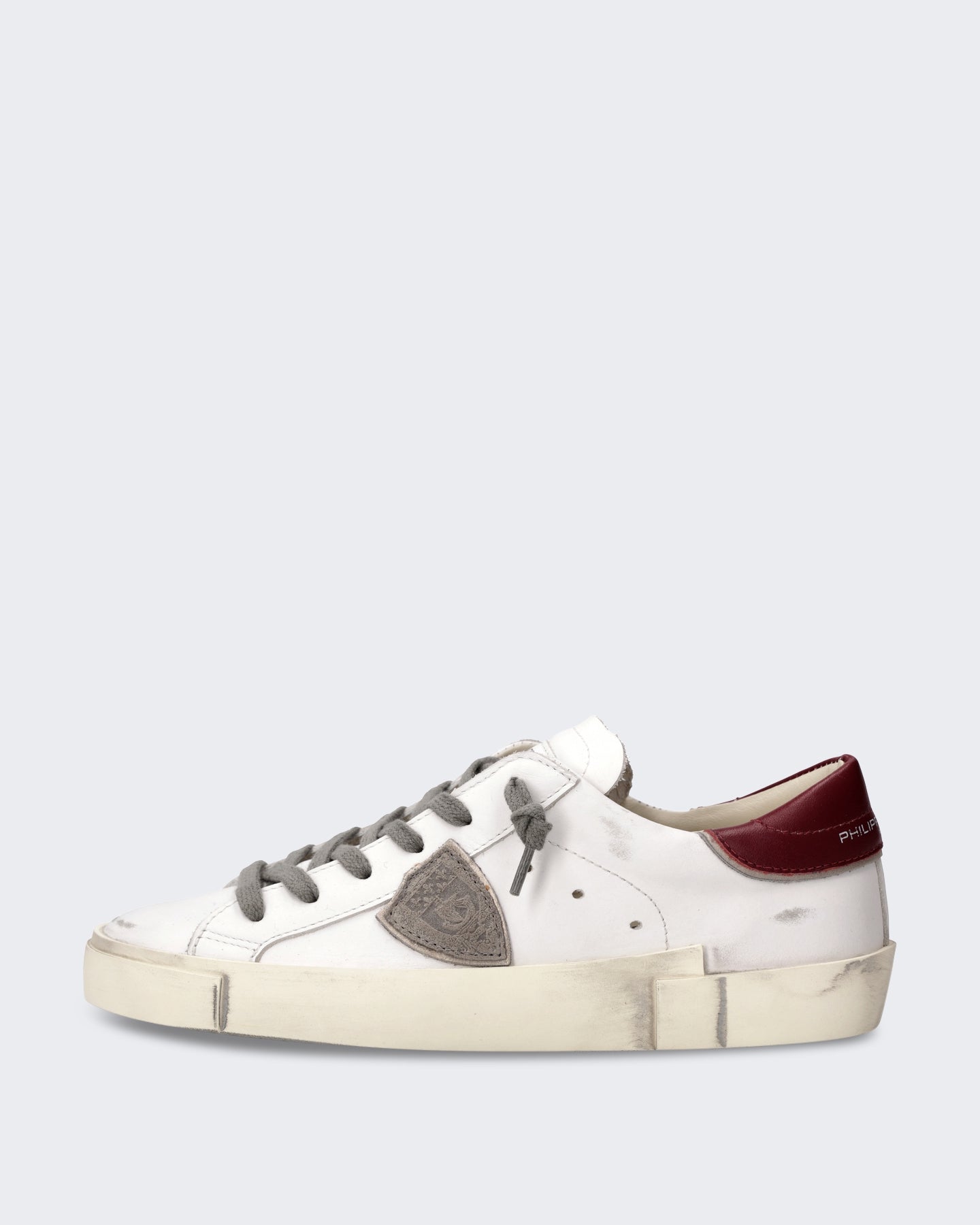 Dames Lage sneaker met contrasterende details Rood