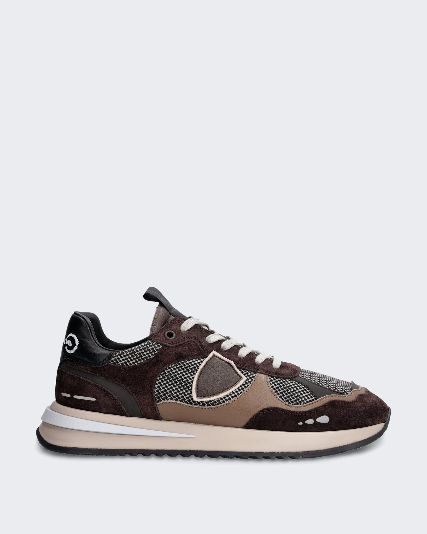 Heren Lage sneaker met gladde afwerking Bruin