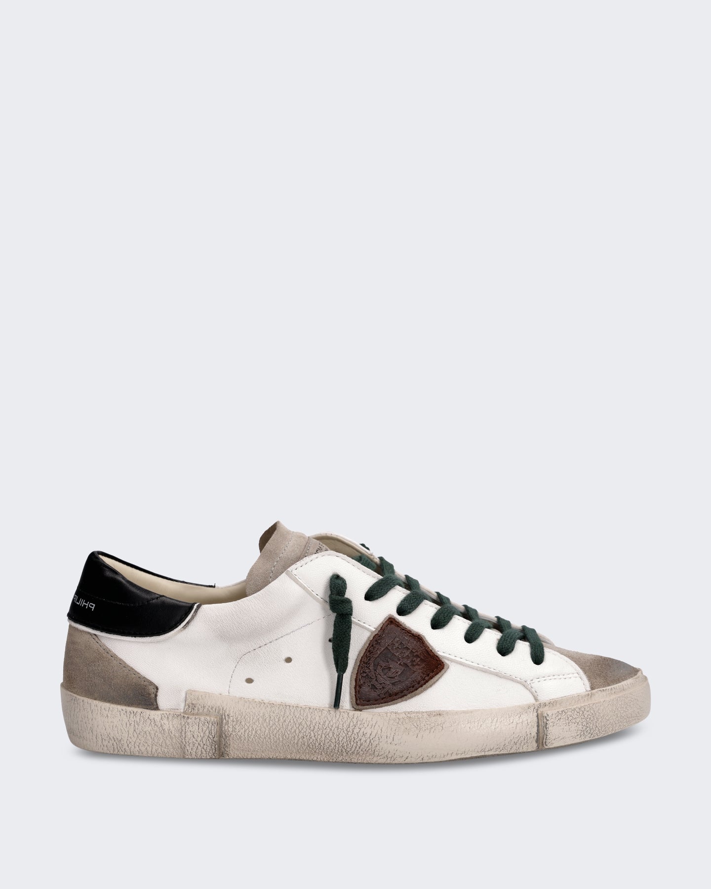 Heren Lage sneaker met contrasterende details Zwart