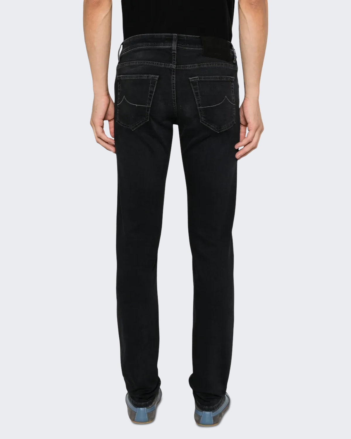 Men's Super slim fit Trousers met vijf zakken Black