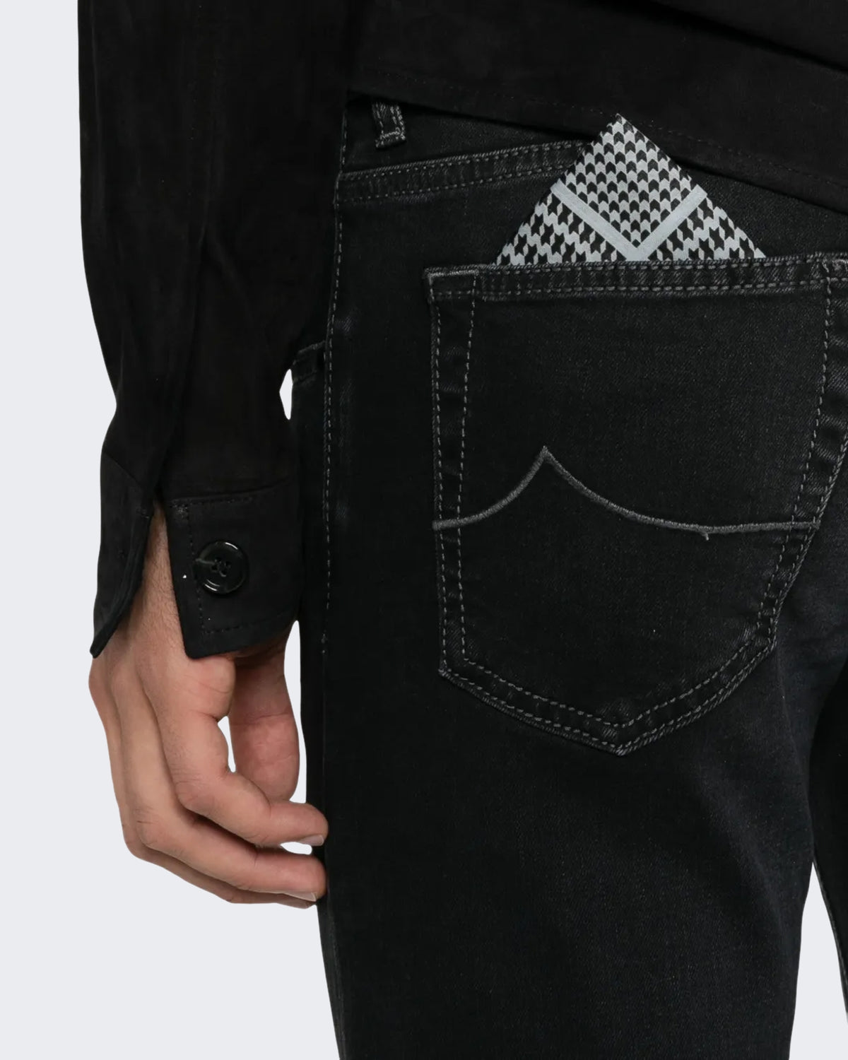 Men's Super slim fit Trousers met vijf zakken Black