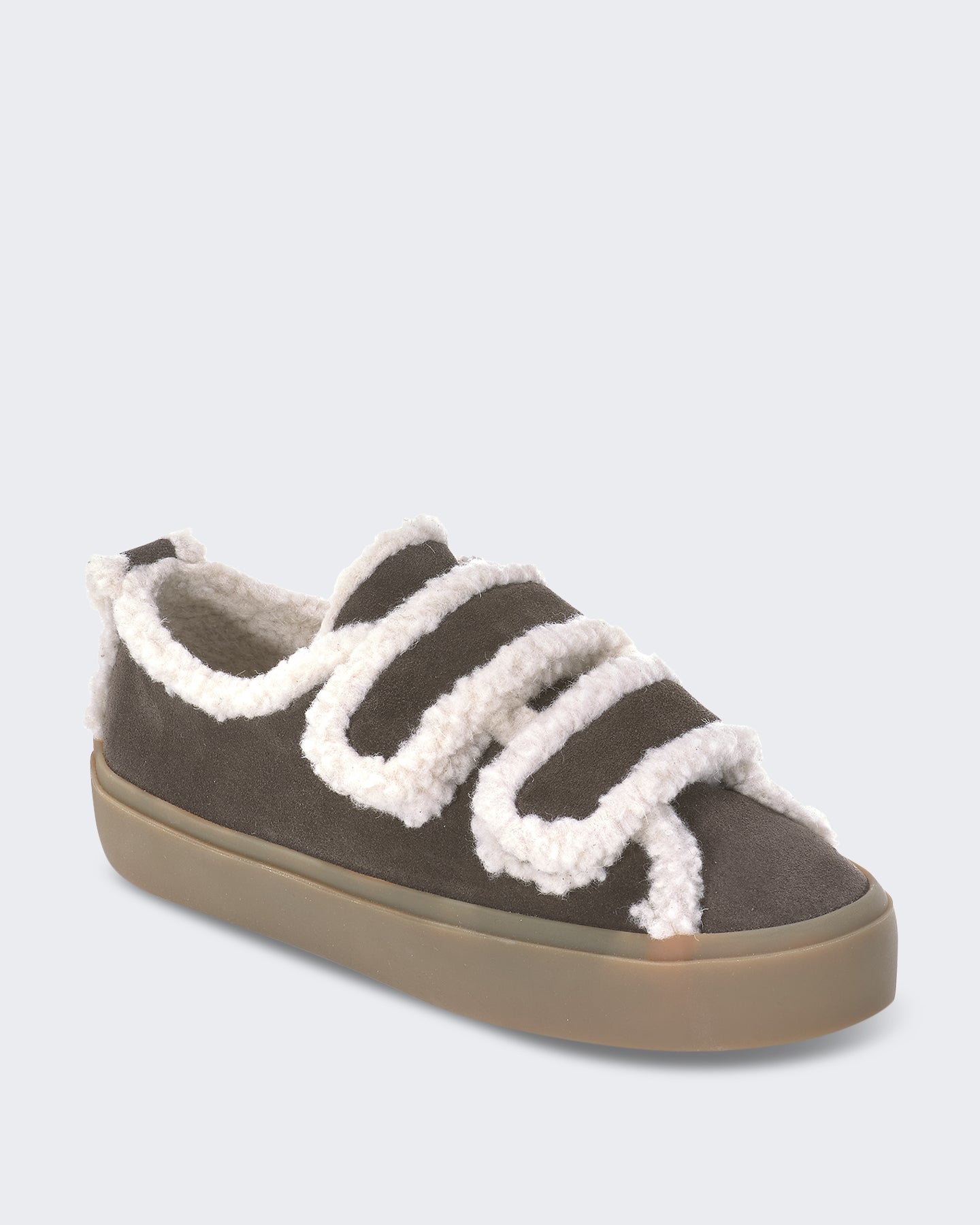 Women's Lage Boot met shearling voering en klittenband Brown
