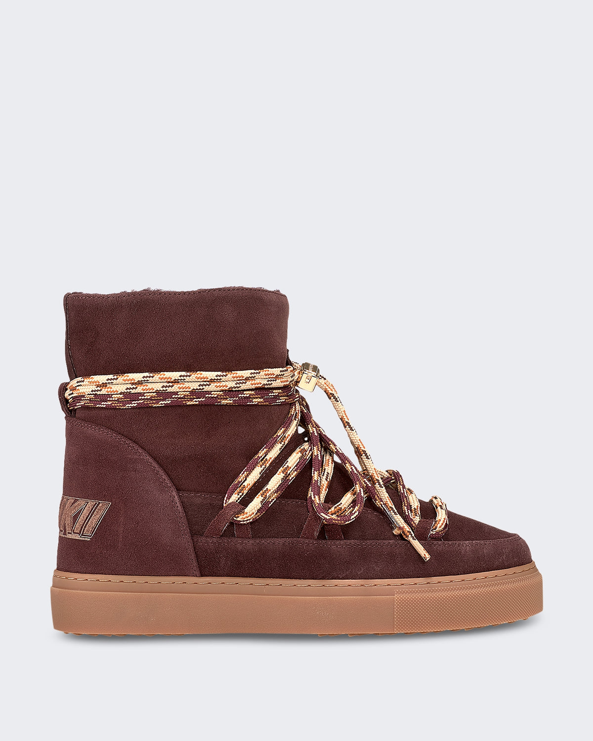 Women's Suède Boot met dubbele veterstrik Red