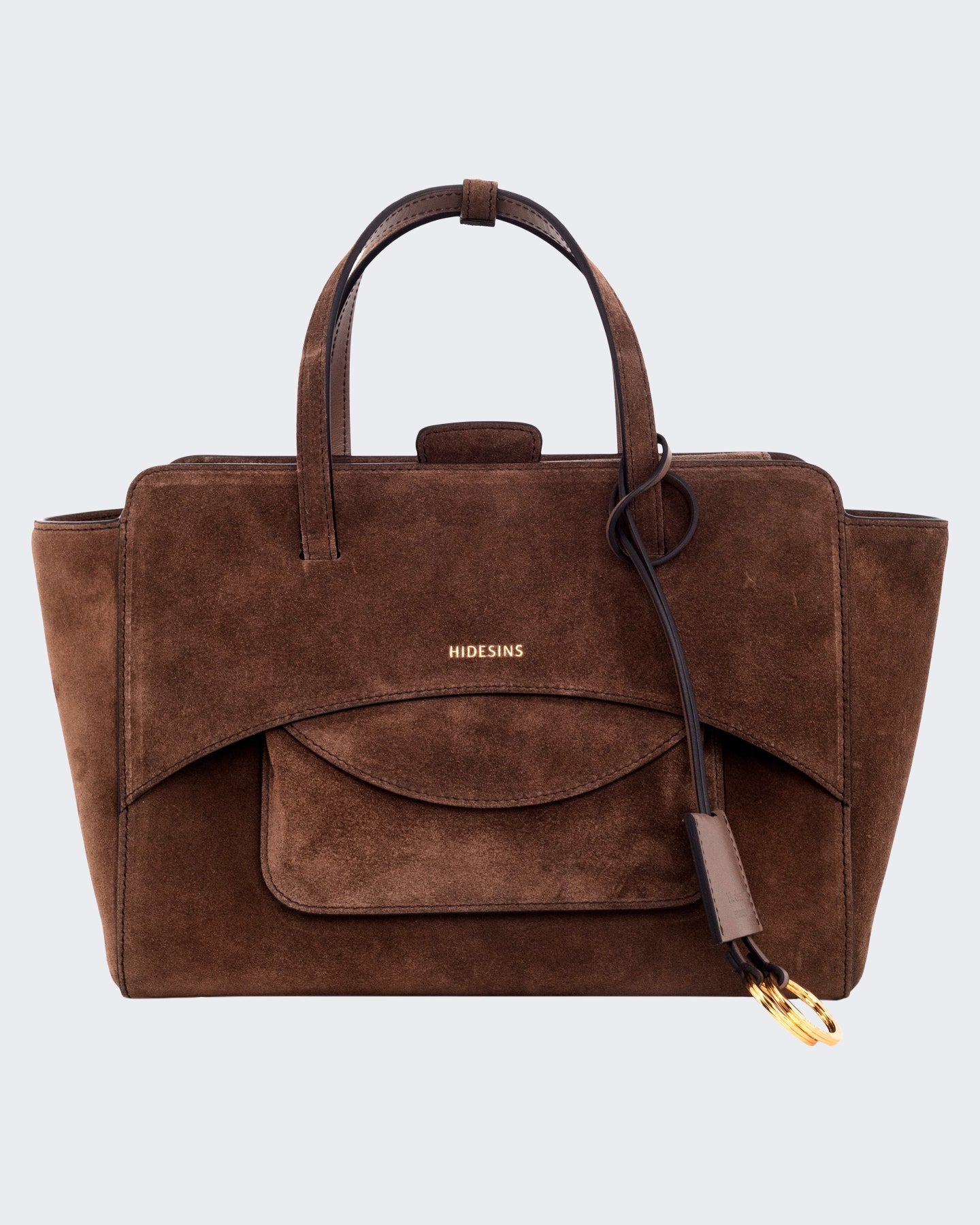 Dames Flap M Suede Chocolat