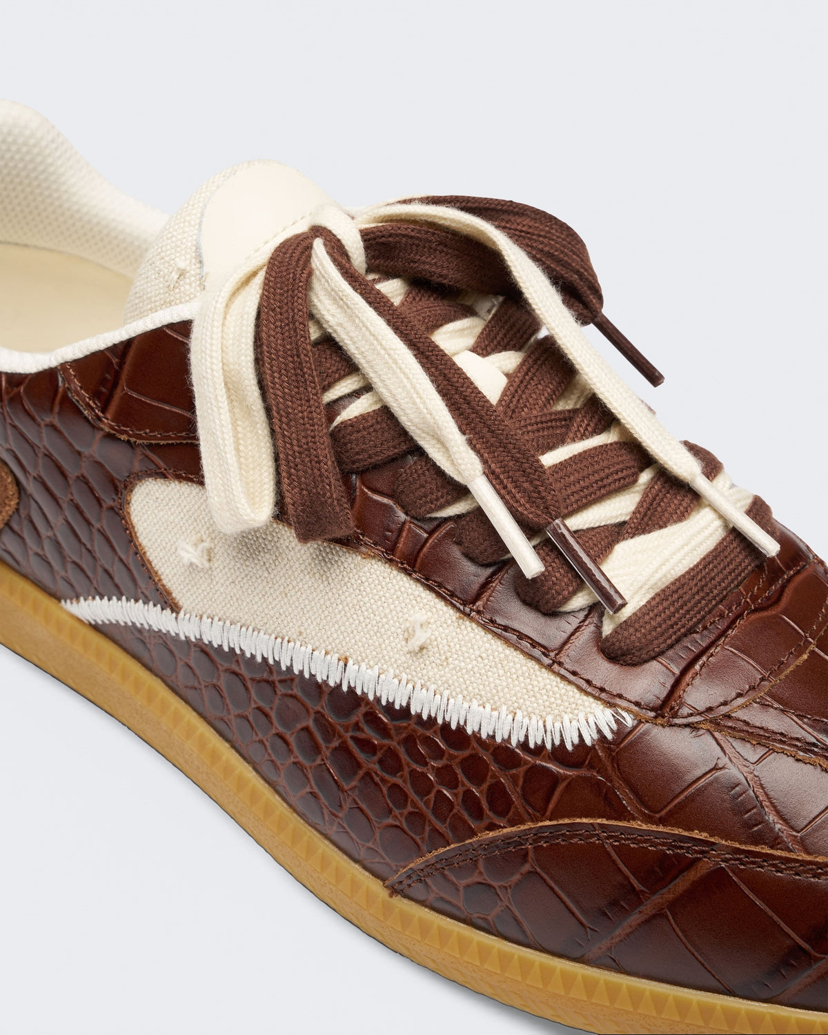 Men's L’Équipe Sneaker Croco Brown